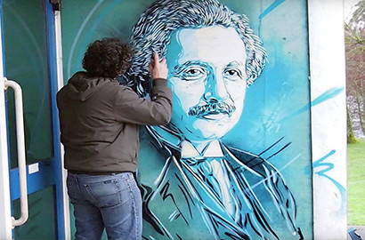 Actu ICART - L'ICART reçoit l'artiste C215
