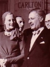 Georges Huisman et Michèle Morgan au Festival de Cannes en 1946