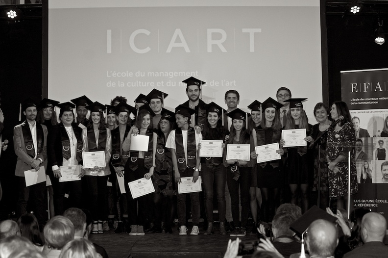 Cérémonie de remise de diplômes à l'ICART Bordeaux, école de management culturel